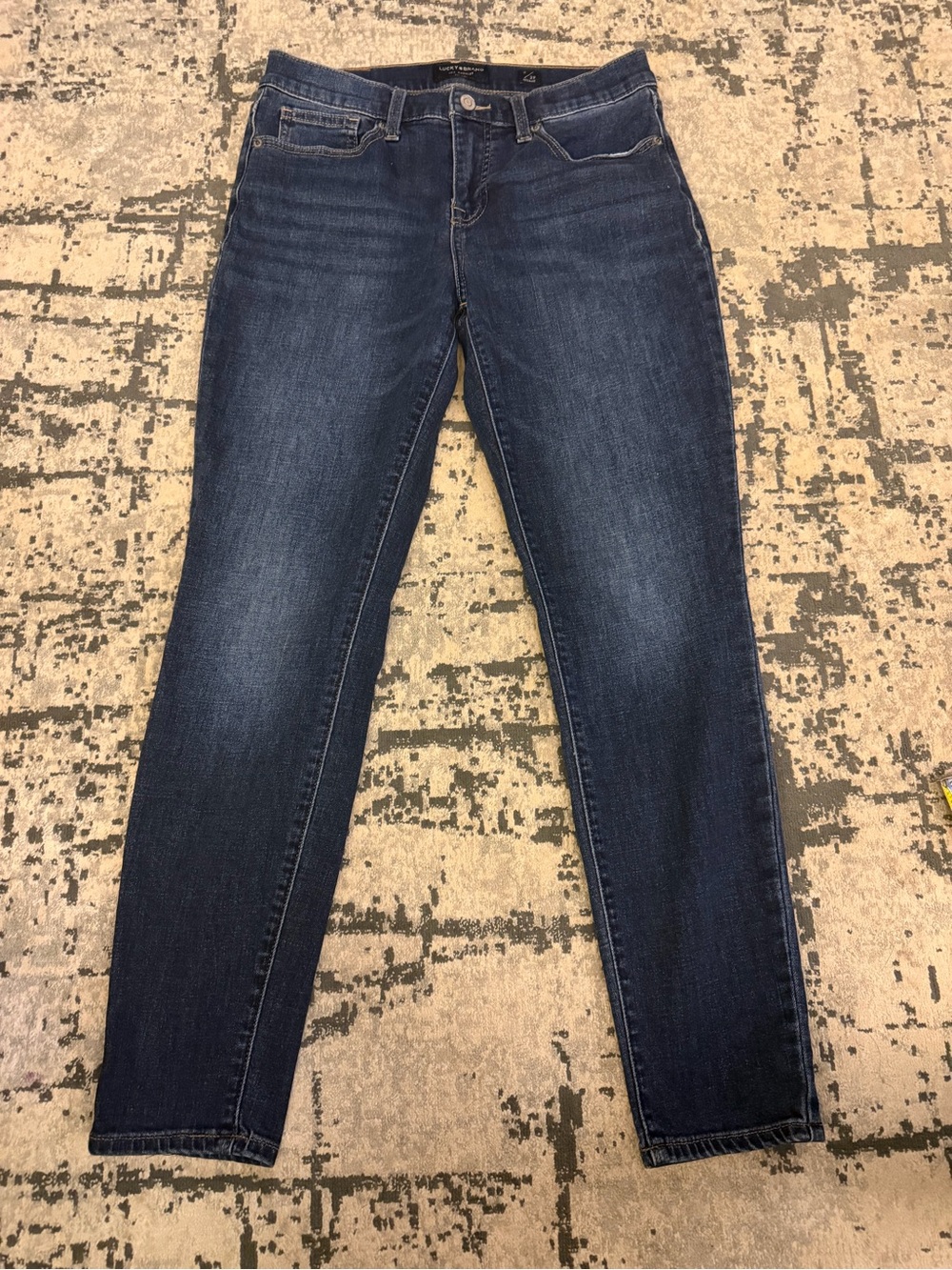 Lucky Brand Ava Mid Rise Dark Blue Skinny Jeans